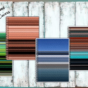 4 Leather-Textured Digital Planner and Spiral Notebook Covers |  PNG Files for Goodnotes, Notability, Digital Readers