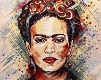 Frida Kahlo Gobelin Portrait klein