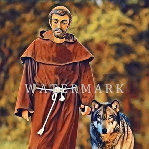 St. Francis of Assisi  DIGITAL DOWNLOAD Digital Oil Painting