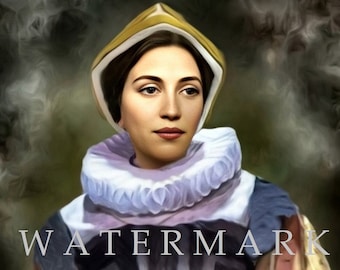 St. Margaret Clitherow - Digital Download - Custom DIGITAL OIL PAINTING