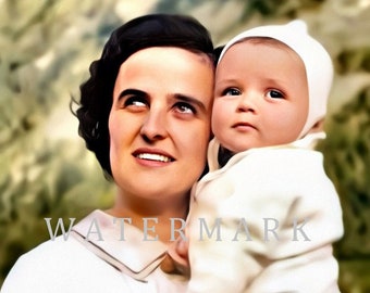 St. Gianna Beretta Molla Custom Digital Oil Painting DIGITAL DOWNLOAD