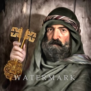 St. Peter the Apostle  Custom &quot;DIGITAL DOWNLOAD&quot; Digital Oil Painting