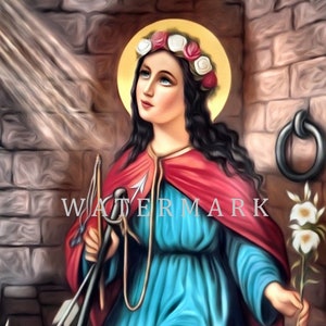 St. Philomena Custom DIGITAL DOWNLOAD Digital Oil Painting