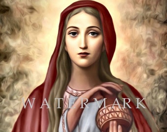 Customized and Restored DIGITAL DOWNLOAD Digital Oil Painting of St. Mary Magdalene