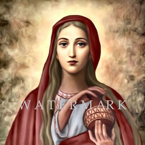 Personalizado y restaurado DIGITAL DOWNLOAD Pintura al óleo digital de Santa María Magdalena