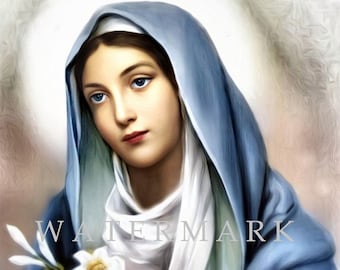 The Most Blessed Virgin Mary Customized and Restored Digital - Etsy