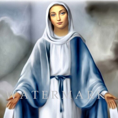 Custom DIGITAL DOWNLOAD Digital Oil Painting of the Immaculate - Etsy