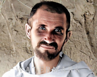 St. Charles de Foucauld DIGITAL DOWNLOAD Personalisiertes Colorized Foto Gemälde Kunst