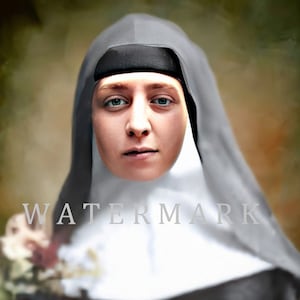Beata María Antonia Bandrés Elósegui Custom DIGITAL DOWNLOAD Colorized Photo Painting Cattolica