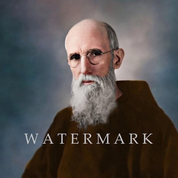 Blessed Solanus Casey Custom Colorized DIGITAL DOWNLOAD Photo Painting