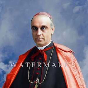 Custom DIGITAL DOWNLOAD Colorized Photo Painting Catholic Servant of God Cardinal Secretary of State Raphael Cardinal Merry de Val