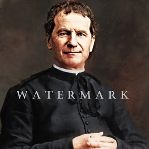 St. John Bosco  DIGITAL DOWNLOAD Custom Colorized Digital Photo Painting