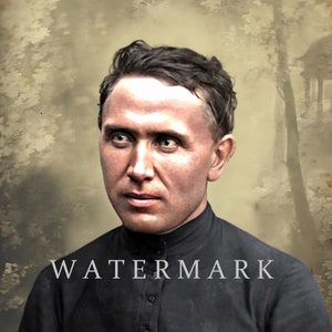 St. Damien of Molokai Custom Colorized Digital Photo Painting DIGITAL DOWNLOAD
