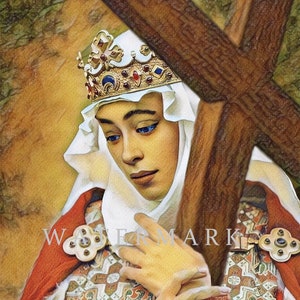St. Helen - True Cross - Custom Digital Oil Painting DIGITAL DOWNLOAD