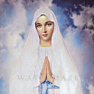 Our Lady of Lourdes - The Most Blessed Virgin Mary Custom Digital Oil Painting DIGITAL DOWNLOAD