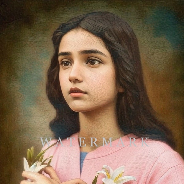 St. Maria Goretti Custom Digital Oil Painting DIGITAL DOWNLOAD