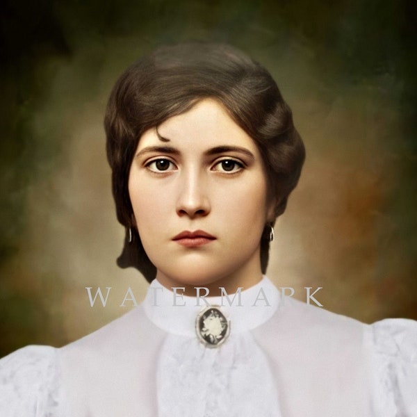 Maria de la Luz Cirenia Camacho González - Cristeros Martyr - Digital Download - Custom DIGITAL OIL PAINTING Portrait