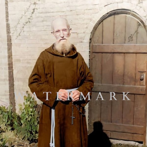 Blessed Solanus Casey Custom Colorized DIGITAL DOWNLOAD Photo Painting