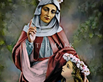 St. Anne with the Child Mary Custom Digital Oil Painting DIGITAL DOWNLOAD