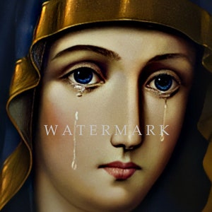 Customized and Restored DIGITAL DOWNLOAD Digital Photo Painting of the Blessed Virgin Mary - Mother of Sorrows