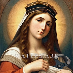 St. Agatha of Sicily Custom Digital Oil Painting DIGITAL DOWNLOAD Catholic Martyr