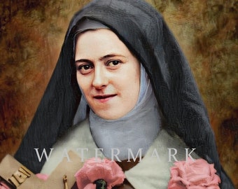 St. Therese of Lisieux the Little Flower - Custom Digital Oil Painting DIGITAL DOWNLOAD