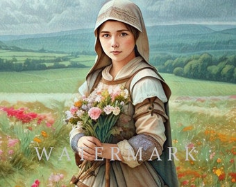 St. Germaine Cousin Custom Digital Oil Painting DIGITAL DOWNLOAD