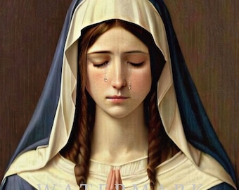 Our Lady of Lourdes the Most Blessed Virgin Mary Custom Digital Oil ...