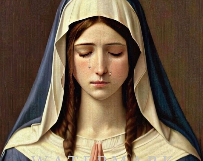 Our Lady of Sorrows - the Most Blessed Virgin Mary - Custom Digital Oil ...