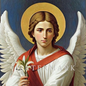 St. Gabriel the Archangel Custom Digital Oil Painting DIGITAL DOWNLOAD