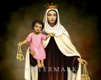 Our Lady of Mount Carmel Religious Art DIGITAL DOWNLOAD Custom - Etsy ...