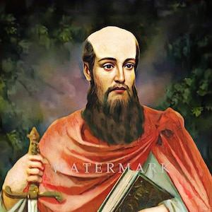 Custom DIGITAL DOWNLOAD Digital Oil Painting of St. Paul the Apostle
