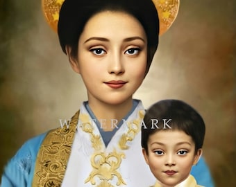 Our Lady of Lavang Custom Digital Oil Painting DIGITAL DOWNLOAD