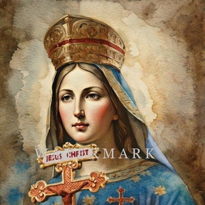 Our Lady of Hope - The Most Blessed Virgin Mary Custom Digital Watercolor Oil Painting - Our Lady of Pontmain DIGITAL DOWNLOAD