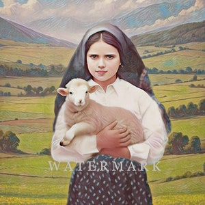 St. Jacinta Marto of Fatima  Custom Digital Oil Painting DIGITAL DOWNLOAD