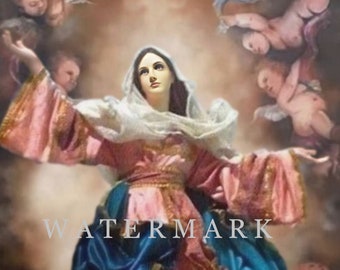 The Assumption of the Most Blessed Virgin Mary Custom Digital Oil Painting DIGITAL DOWNLOAD