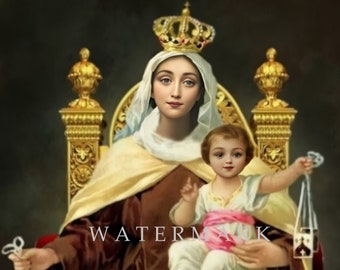 Our Lady of Mount Carmel Custom Digital Oil Painting DIGITAL DOWNLOAD