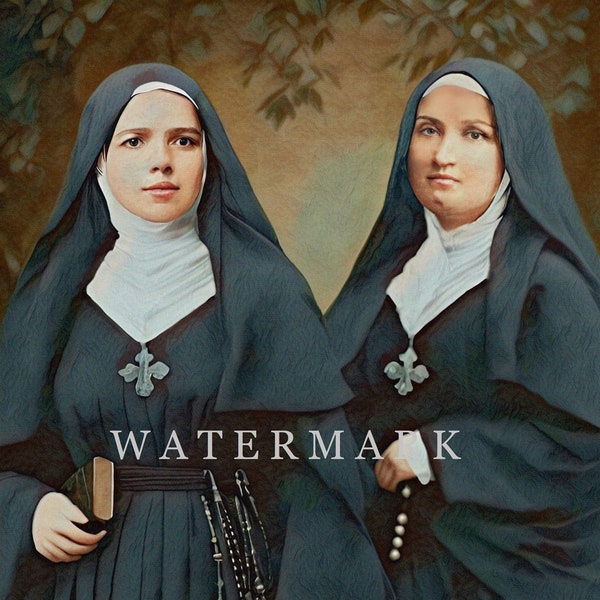 Venerable Hedwig Borzęcka and Blessed Celine Chludzińska Custom Digital Oil Painting DIGITAL DOWNLOAD
