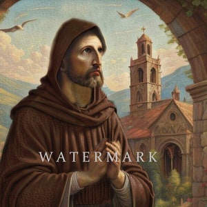 St. Francis of Assisi  Custom Digital Oil Painting DIGITAL DOWNLOAD