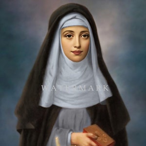 St. Brigid of Ireland Customized and Restored Digital Oil Painting DIGITAL DOWNLOAD