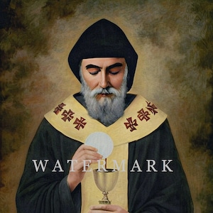 St. Charbel Makhlouf Custom Digital Oil Painting DIGITAL DOWNLOAD