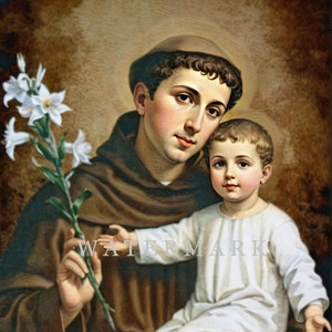 St. Anthony of Padua Custom Digital Oil Painting DIGITAL DOWNLOAD