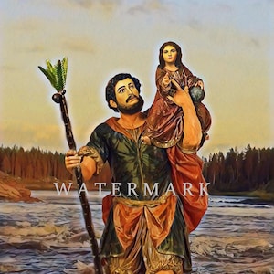 St. Christopher Custom Digital Oil Painting DIGITAL DOWNLOAD