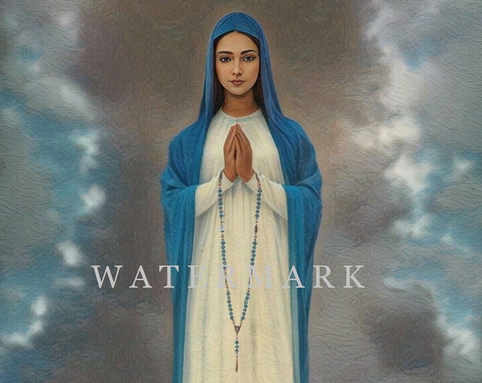 Our Lady of Kibeho Custom Digital Oil Painting DIGITAL DOWNLOAD - Etsy