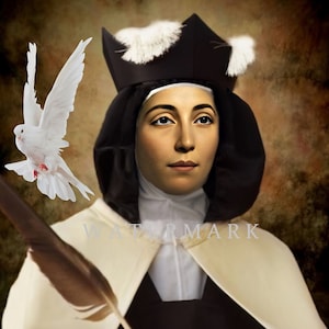 St. Teresa of Avila - Doctor of the Church - Custom Digital Oil Painting DIGITAL DOWNLOAD