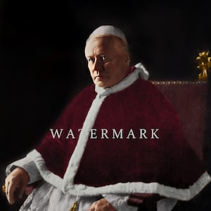Pope St. Pius X Customized, Colorized and Restored Digital Photo Painting DIGITAL DOWNLOAD