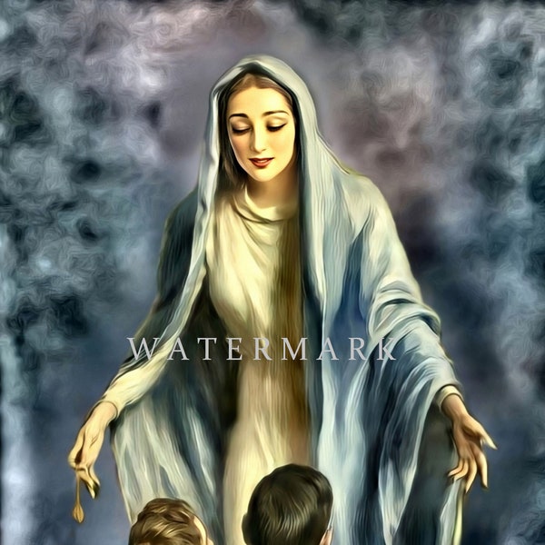 Mary, Queen of Families Custom Digital Oil Painting DIGITAL DOWNLOAD