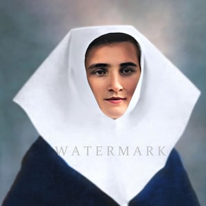 Blessed Katarzyna Celestyna Faron Custom Colorized Photo Painting Catholic DIGITAL DOWNLOAD