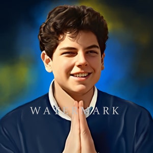 NEW! Blessed Carlo Acutis Custom Elegant Style Digital Oil Painting DIGITAL DOWNLOAD