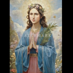 St. Maria Goretti Custom Digital Oil Painting DIGITAL DOWNLOAD